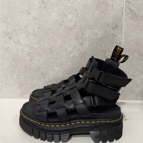 Dr. Martens RICKI NAPPA LUX LEATHER PLATFORM GLADIATOR SANDALS - Picture 4 of 7